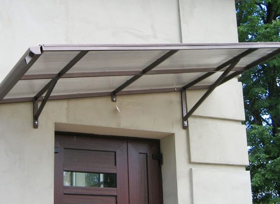 Козырек односкатный фото